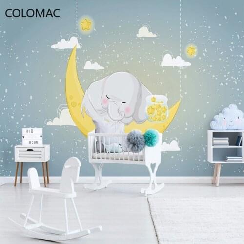Colomac Custom Nordic Childrens Room Cartoon Animal Wallpaper Simple Modern Living Room Background Mural Decor Drop Shopping