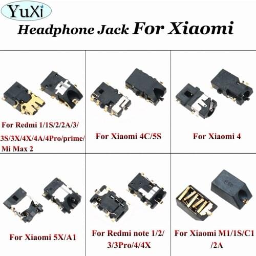 YuXi For Xiaomi Redmi 1S 2 2A 3 3S 3X 4 5 prime Pro/Note 1 3 4 4X/ Mi A1 4C 5X 5S Max 2 Earphone Headphone Audio Jack Flex Cable