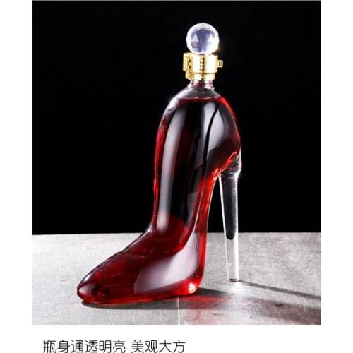 350ML High Heels Shape Decanter Luxurious Crystal Red Wine Brandy Champagne Glasses Decanter Bottle Bar Nightclub Drinking