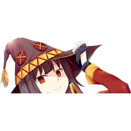 Personality Konosuba Aqua Anime Car Stickers Occlusion Scratch Trunk Car Door Waterproof Window Bumper Decal Apply To Car Window