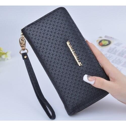 Ladies Zipper Purse Large Capacity Practical Hand Wallet Woman PU Leather Fashion Female Long Section Wallet