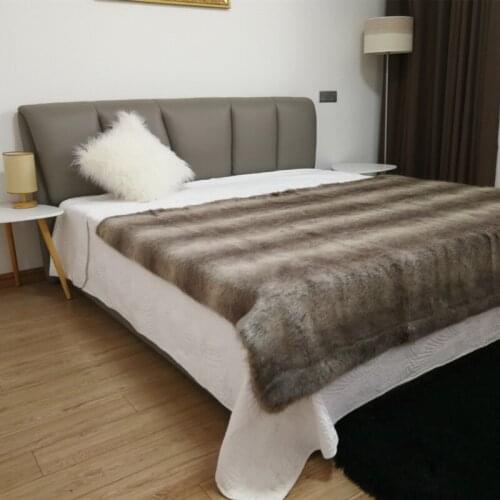 Leather Blanket Home Decor Striped Decorative Model Room Cover Blanket