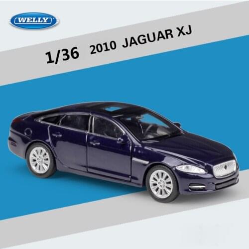 WELLY Diecast 1:36 Scale Car Simulator Classic 2010 JAGUAR XJ Pull Back Car Model Sports Car Metal Alloy Toy Car For Kids Gift