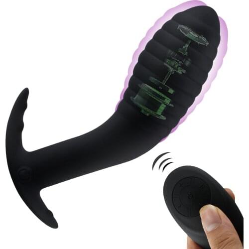 Prostate Massager Remote Control Anal Plug Vibrator Waterproof 10 Stimulation Modes Butt Anus Massager Silicone Sex Toy for Men