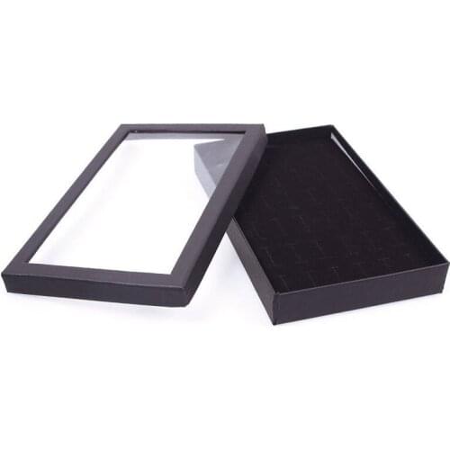 Hot Sales Fashion Portable Velvet Jewelry Ring Jewelry Display Organizer Box Tray Holder Earring Jewelry Storage Case Showcase