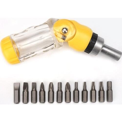12 In 1 Ratchet Multifunction Simple Combination Screwdriver Set Three-way Torque Combination Tool for Machinery Engineering