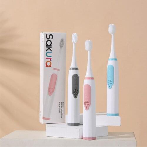 New Adults Electric Toothbrush IPX7 Waterproof Sonic Toothbrush 3 Soft Toothbrush Heads Oral Care Sonic Whitening Brush