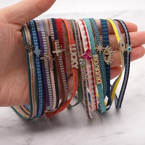 Go2Boho Charm Braided Choker For Women Pattern Necklace Fashion Female Collier Boho Jewelry Woven Adjustable Necklaces