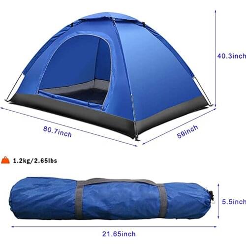 Blue/Orange 2 People Tent Potable Beach Tent Lightweight Outdoor UV Protection Camping Fishing Tent Cabana Sun Shelter 2021 New
