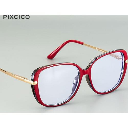 Pixcico 45836 Anti-blue Glasses Frames Men Women Plastic Titanium Optical Fashion