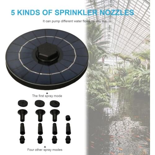 Solar Fountain Floating 3.5W Pump Water Fountain Pump with Suction Cup Filter for Fish Tank Small Pond Water Shortage Protection