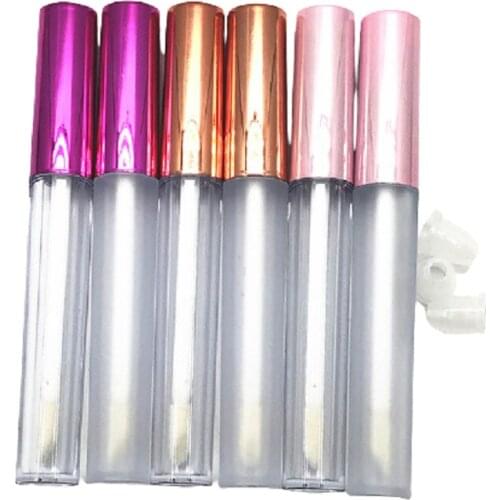Empty Transparent Lipgloss Tubes 2.5ML Cosmetic Packaging Bottles Colorful Lid 50pcs100pieces Frost Lip Glaze Plastic Containers