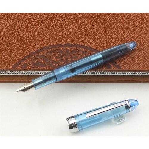 Spiral Round Transparent Writing Fountain Pen Jinhao 992 School Office Metal Iraurita Ink Pens Student Stationery Gift