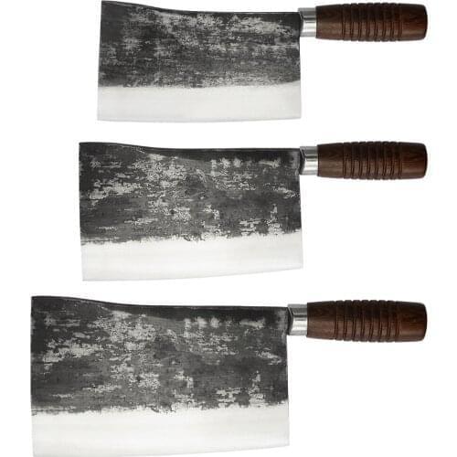 String Steel Forged Chef Slicing Chopping Knife Ultra Blade Chinese Chef Cleaver Wood Handle Chopping Cleaver Vegetable Cutter