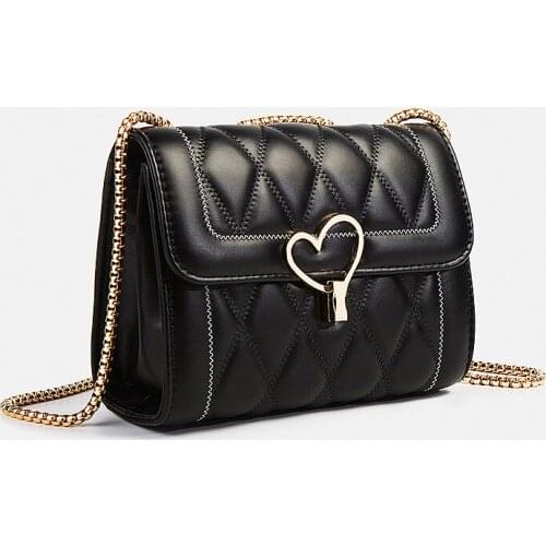 Bags 2021 PU Leather Large Capacity Single Shoulder Handbag Small Square Bag Fashion Rhombus Chain Single Shoulder Messenger Bag