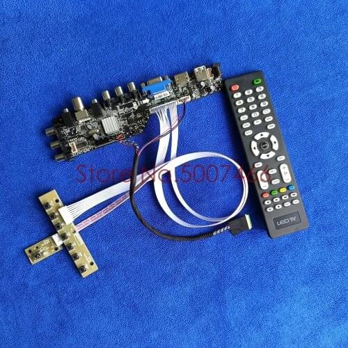 USB VGA AV DVB fit LP133WD1/LP133WD2/LP140WD1/LP140WD2/LP156WD1 1600*900 display drive board kit LVDS signal digital 40-Pin