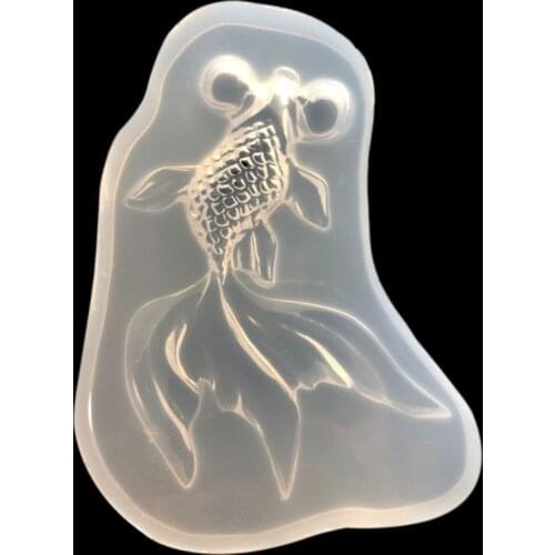 Mirror Crystal Epoxy Mould DIY Handmade Material Goldfish Silicone Mold Jewelry Pendant Liquid Molds Making
