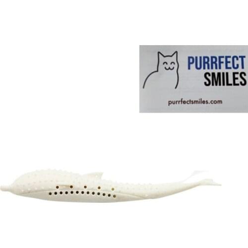 Cat Toothbrush With Catnip Fish Shape Style Pet Eco-Friendly Silicone Molar Chew Stick Teeth Cleaning Toy For Cats Supplies Y