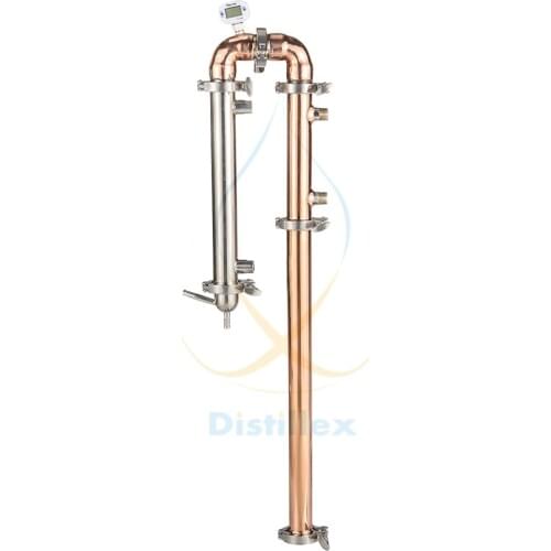 1.5" OD50.5mm Copper Reflux tower, Distiller , Column for distillation 99.9% Red Copper