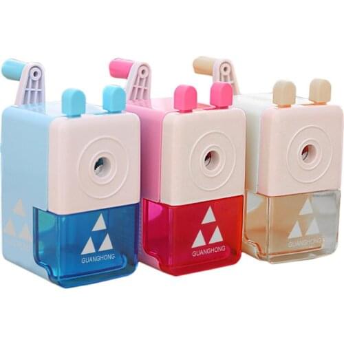 1PC Cartoon Cat Elephant Pencil Sharpener Cute Stationery Kids Gifts Kawaii Hand Crank Manual Pen Cutter School Office Supplies