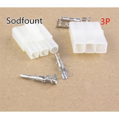 10 sets 3P 3 Way pin Big Tamiya connector Set Kits large Tamiya set EL 6.2MM male Female socket plug Free shipping