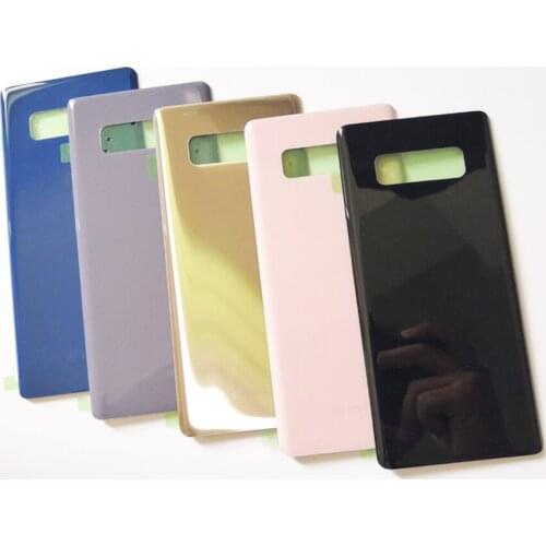 10Pcs/lot Back Glass Replacement parts For Samsung Galaxy Note8 Note 8 N950 Battery Cover Rear Door Housing Case + Sticker