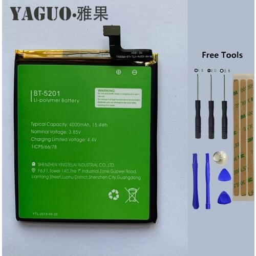 100% Original High Quality Battery 4000mAh for LEAGOO Power 2 Power2 Pro BT-5201 BT5201 BT 5201 Batterie Batteria + Free Tools