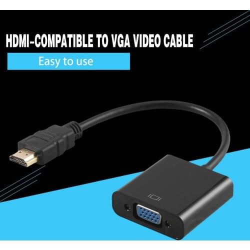 HDMI-compatible to VGA Adapter Digital to Analog Audio Video Cable Converter VGA Connector for PS4 PC Laptop Chromebook TV Box