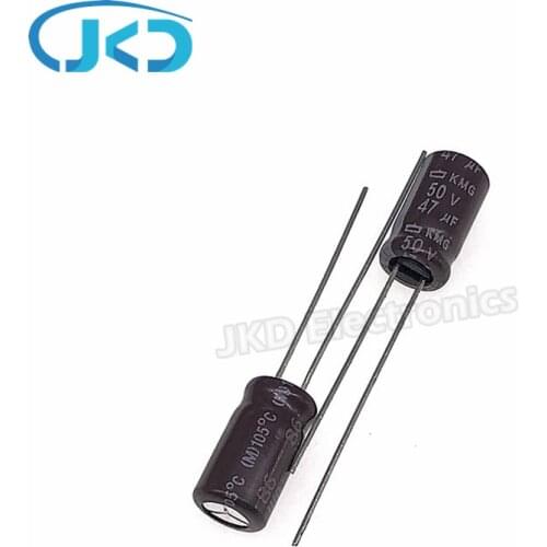 100pcs/Lot 47UF 50V Japan NCC KMQ Series 6.3*11mm Low ESR Long Life 50V47UF Aluminum Electrolytic Capacitor NIPPON CHEMI-CON