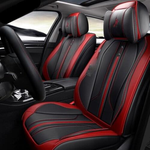 3D Full Surround Design Car Seat Covers Leather Cushions For Volkswagen Beetle CC Eos Golf Jetta Passat Tiguan Touareg Sharan