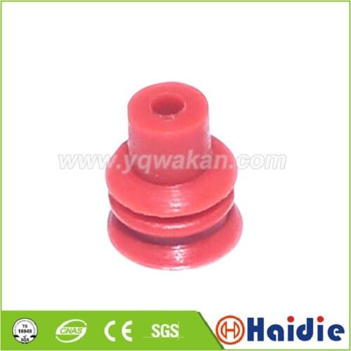 Free shipping 100pcs automotive plug silicone rubber seal HDZ-34 red wire seals for auto connector