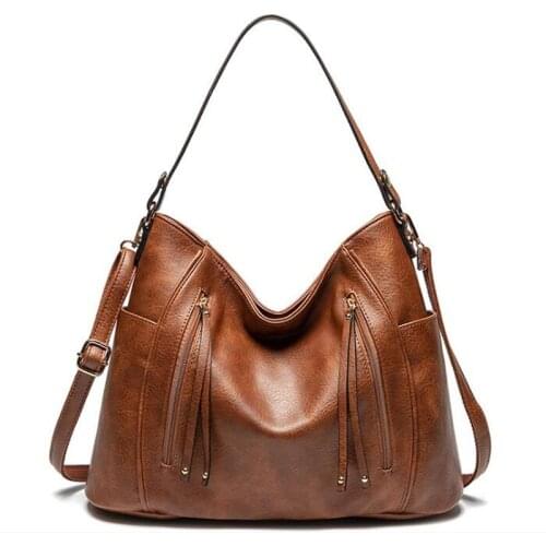 Large PU Leather tassel Shoulder Bags 2020 Womens Bag Trend Elegant Handbags Female Travel Totes Lady Fashion Hand Bag Designer