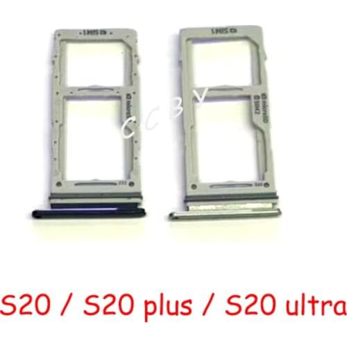 20pcs For Samsung Galaxy S20 S20 Plus Ultra Sim Card Reader Holder Dual & Single Sim Card Tray Holder Slot Adapter