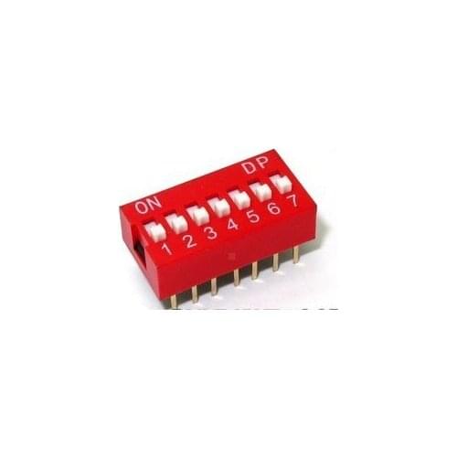 DIP switch 7 way 2.54mm,DIP Switches 7P