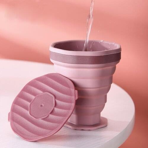 Travel Collapsible Silicone Cup Coffee Mugs Folding Water Cups BPA FREE Food Grade Drinking Ware Mug Tea Coffee Cups