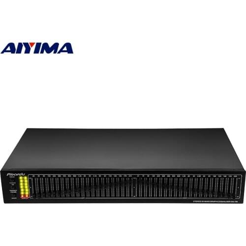 AIYIMA EQ-799 Dual 20 Segment Stereo Equalizer Amplifier Preamp EQ Tone Treble Midrange Bass 40 Road Equalizer Balanced Mixer