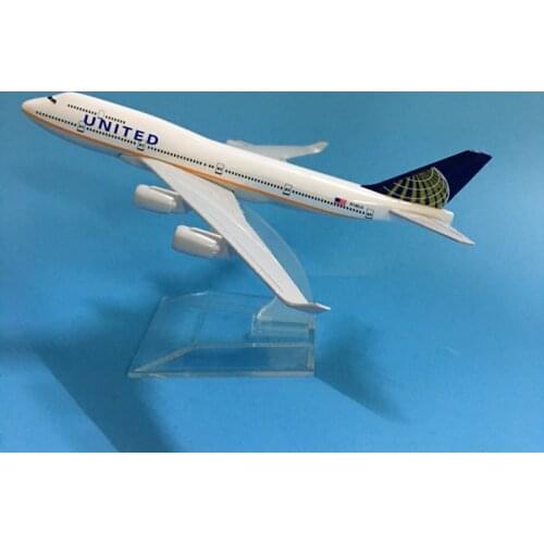 JASON TUTU Airplanes Plane 16cm 1:400 United Boeing B747 400 Plane Model Airplane Model Aircraft Model Diecast Metal Toy
