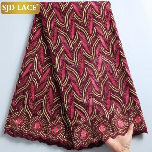 SJD LACE Latest African Lace Fabric Embroidery With Small Eyelet Cotton High Quality Swiss Voile Lace In Switzerland SewingA2266