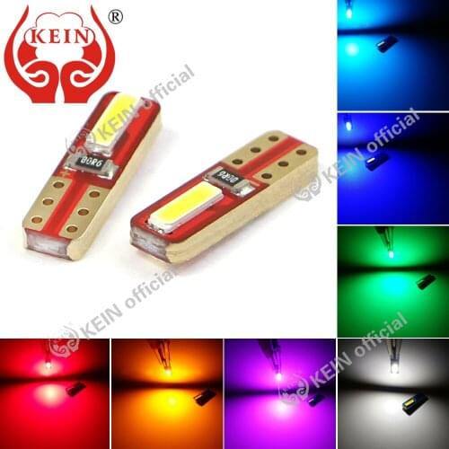 KEIN 100PCS T5 Led W3W 2SMD Neo Wedge Instrument Lights Instrument Dash board Car Meter LED Light Bulb 7020 Panel Plate Lamp