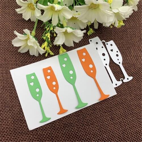 Wine glass lace card Metal Cutting Dies Stencils For DIY Scrapbooking Decorative Embossing Handcraft Die Cutting Template