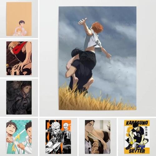 Wall Art HD Print Volleyball Canvas Painting Modular Haikyuu Picture Anime Boys Posters Home Decoration Living Room No Framework