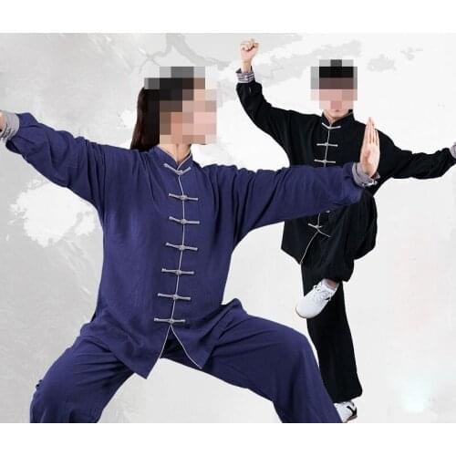 Unisex Spring&Autumn cotton&linen taijiquan tai chi clothing martial arts suits kung fu uniforms white/blue/pink/black