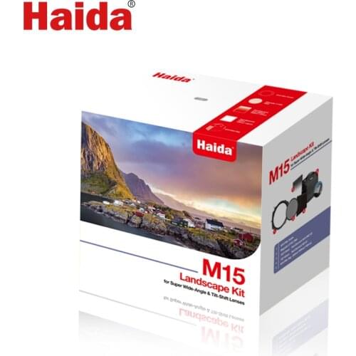 Optical glass M15 Landscape 3 Filter Kit - 150mm Holder, 150mm Red Diamond ND1000, 150x170mm Soft Grad ND 0.9, Magnetic CPL, Bag