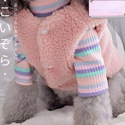 Coat Jacket Pet Dog Clothes Velvet Vest Clothing Dogs Super Small Costume Cute Warm Chihuahua Autumn Winter Pink Boy Mascotas