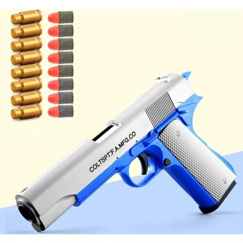 6 Style Outdoor party Pistol Glock Toys Gun Ejection Handgun Toy Soft Darts Bullets Airsoft Boys Outdoor Sports Fun Shooting