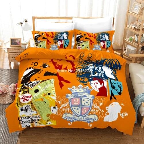 Bedroom Bedding Soft Bedspread Quality Quilt Cover and Pillowcase Design Diverse Bright Colors Suitable for Children and Adults