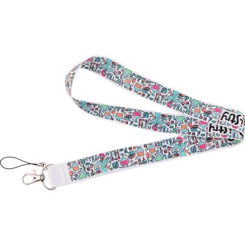 J2936 Chemistry Lanyard Keychain Lanyards for keys Badge ID Mobile Phone Rope Neck Straps Accessories Gift