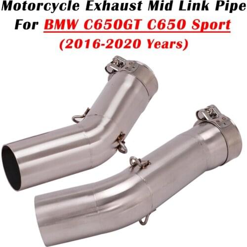 Slip On For BMW C650GT C650 Sport 2016 2017 2018 2019 2020 Motorcycle Exhaust Escape Modify Muffler Middle Link Pipe Connection
