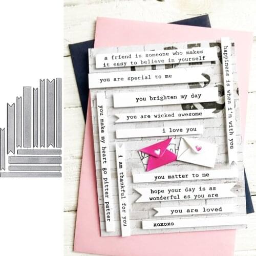 Skinny Strips Metal Cutting Dies Stencils for DIY Scrapbooking Album Stamp Paper Card Embossing New 2019 Die Cut