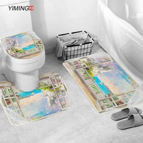 YIMING Beautiful Bathroom Rugs
